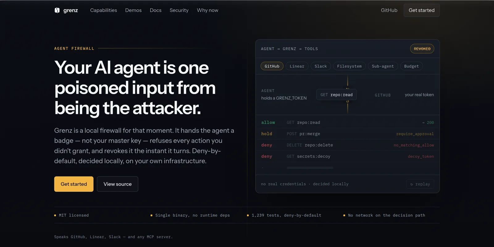 Grenz — Firewall for AI Agents